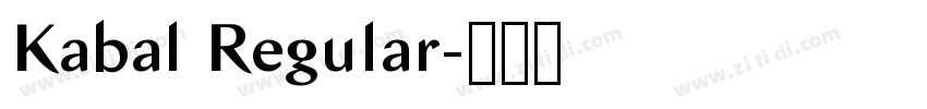 Kabal Regular字体转换